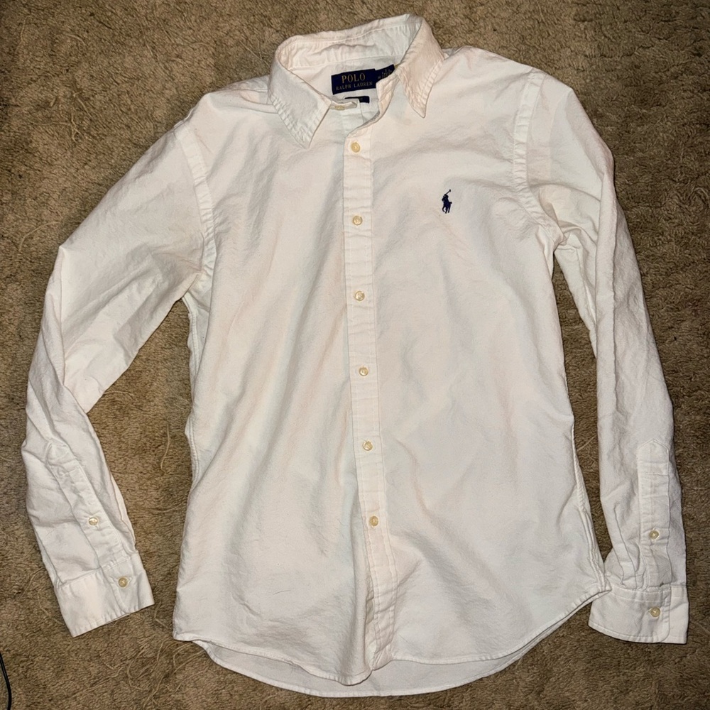 Ralph Lauren Men's Classic White Button-Down Slim Fit